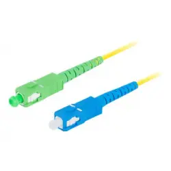 LANBERG fiber optic patchcord SM SC/APC-SC/UPC simplex 3m LSZH g657a1 3.0mm yellow