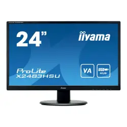 IIYAMA X2483HSU-B5 24inch VA-panel 1920x1080 250cd/m2 4ms HDMI DP USB-HUB Speakers