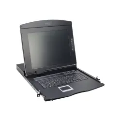 DIGITUS DS-72210-2US Konsola 17 LCD z touchpad KVM 8 portów 1U komplet kabli (8xDS-19231) klawiatura