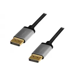 LOGILINK CDA0100 Kabel DisplayPort DP/M do DP/M 4K/60 Hz aluminium czarny/szary 1m