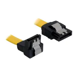 DELOCK 82482 Delock kabel do dysków serial ata II data 70cm zatrzaski metalowe, kątowy, żółty