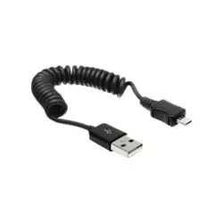 DELOCK 83162 Delock kabel USB 2.0 AM-BM Micro Spirala 20-60cm