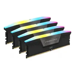 CORSAIR VENGEANCE RGB 64GB 4x16GB DDR5 6400MT/s DIMM Unbuffered 32-40-40-84 Std PMIC XMP 3.0 Black Heatspreader 1.4V