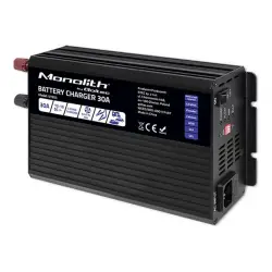 QOLTEC 51955 Inteligentna ładowarka Monolith do akumulatorów LiFePO4 AGM GEL SLA / 30A / 12V