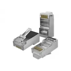 QOLTEC 54554 Wtyk złącze modularne RJ45 / CAT5e / FTP / Pozłacane styki / 100 sztuk