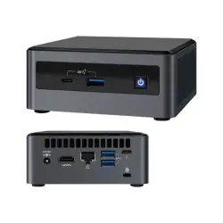 INTEL NUC Barebone BXNUC10I3FNHN1 Core i3-10110U 2xDDR4 SO-Dimm max. 64GB 1x M.2 22x42/80 USD Cord