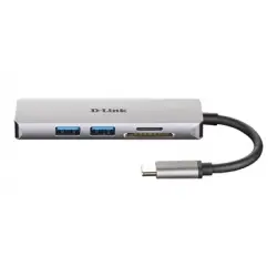 D-LINK USB-C 5-port USB 3.0 hub with HDMI and SD & microSD card reader