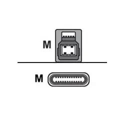 UNITEK C14096BK-2M Kabel USB-C do drukarki M/M 2M 5Gbps