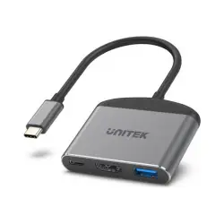 UNITEK D1102A Adapter USB-C - HDMI 2.1 8K60Hz PD 100W USB-A USB-C