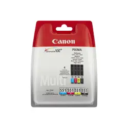 CANON 1LB CLI-551 ink cartridge black and tri-colour standard capacity combopack blister without alarm