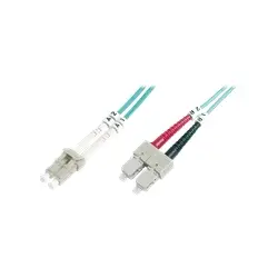 DIGITUS Fiber Optic Patch Cord LC to SC Multimode 50/125 m Duplex Length 10m Class OM3