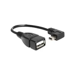 DELOCK 83245 Delock adapter USB mini kątowy 90 (M) > USB 2.0-AF OTG 16 cm
