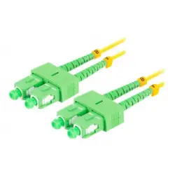 LANBERG fiber optic patchcord SM SC/APC-SC/APC duplex 1m LSZH g657a1 3.0mm yellow