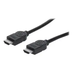 MANHATTAN 323215 Manhattan Kabel monitorowy HDMI/HDMI 1.4 Ethernet 2m czarny niklowane złącza