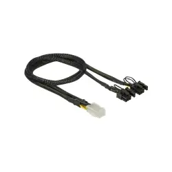 DELOCK 85455 Delock PCI Express kabel zasilający 6-pin żeński > 2 x 8-pin męski 30 cm oplot