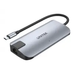 UNITEK D1028A HUB USB-C 2x USB-A HDMI 2.0 RJ-45 PD 100W