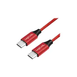 LOGILINK CU0156 LOGILINK - Kabel USB 2.0, USB-C męski na USB-C męski, czerwony, 1 m