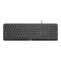 PHILIPS SPK6207B Wired Keyboard Black - US International