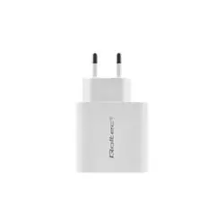 QOLTEC 51718 Charger 45W 5-20V 2.4-3A USB type C PD USB White