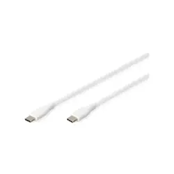 DIGITUS USB-C Silicone charging cable USB-C - USB-C 0.5m USB 2.0 60W white