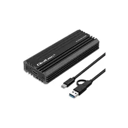 QOLTEC 52270 Obudowa kieszeń NV2270 na dysk M.2 SSD SATA NVMe USBC 2TB