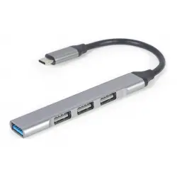 GEMBIRD 4-portowy HUB USB typu C port USB 3.0 x 1 port USB 2.0 x 3 srebrny