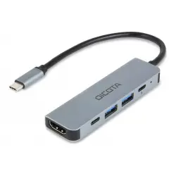 DICOTA USB-C 5-in-1 Video Hub 4K PD 100W