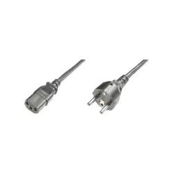 ASM AK-440110-012-S ASSMANN Kabel połączeniowy zasilający Typ Schuko prosty/IEC C13, M/Ż czarny 1,2m