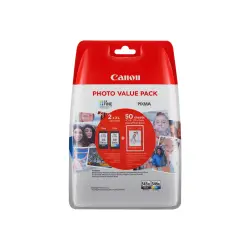 CANON Value Pack blister 4x6 Phot Paper GP-501 50sheets + XL Black & XL Colour Cartridges