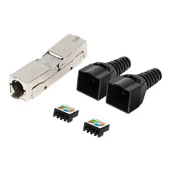 LANBERG 2x RJ-45 FTP cat 6 plug 8P8C tool-less adapter