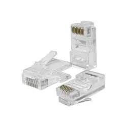 QOLTEC 54552 Wtyk złącze modularne RJ45 / CAT6 / UTP / Pozłacane styki / 100 sztuk