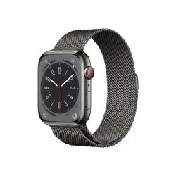 APPLE Watch Series 8 GPS + Cellular 45mm Graphite Stainless Steel Case with Graphite Milanese Loop