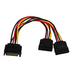 AKYGA Adapter z kablem AK-CA-31 SATA m / 2x SATA f 2x 15cm