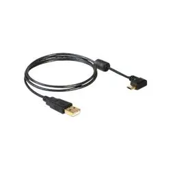 DELOCK 83147 Delock kabel USB micro AM-MBM5P 2.0 kątowy lewy/prawy 90c, 1M, czarny