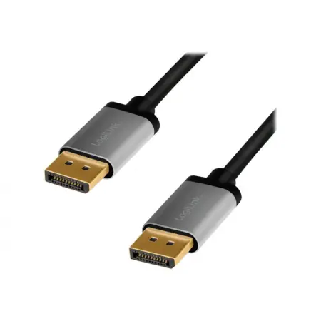 LOGILINK CDA0101 Kabel DisplayPort DP/M do DP/M 4K/60 Hz aluminium czarny/szary 2m