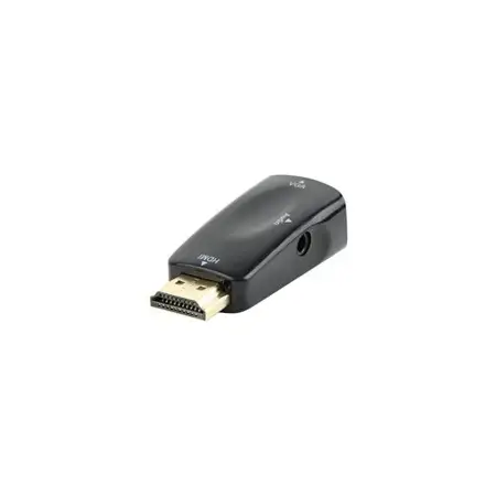 ENERGENIE AB-HDMI-VGA-02 Gembird Konwerter sygnału HDMI do VGA z gniazdem mini Jack, czarny
