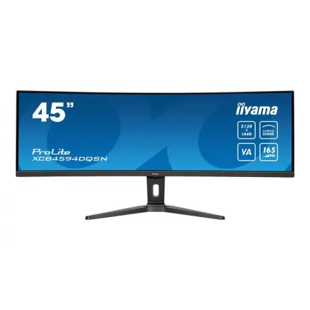 IIYAMA XCB4594DQSN-B1 44.5inch ETE VA DQHD 165Hz 450cd/m2 0.8ms MPRT USB-C Dock DP 2xHDMI KVM 3xUSB3.2 Speakers 13cm Height Adj. (P)