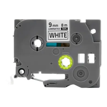 QOLTEC Tape for BROTHER TZe-221 9mm x 8m White / Black overprint
