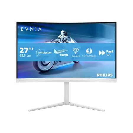 PHILIPS 27M2C5501/00 27inch Curved Gaming Monitor 2560x1440 180Hz 1ms 2xHDMI DP white