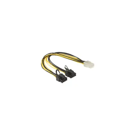 DELOCK 83433 Delock PCI Express kabel zasilający 6-pin żeński > 2 x 8-pin męski 30 cm