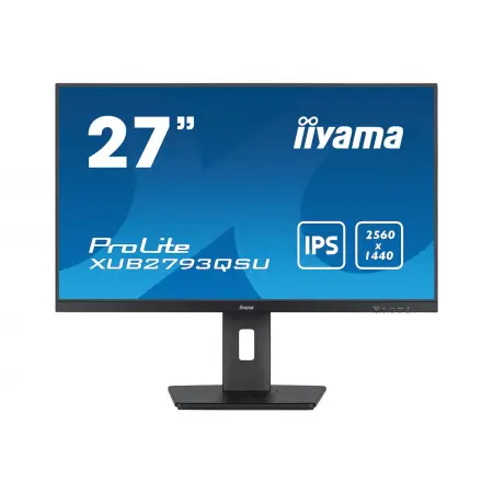 IIYAMA XUB2793QSU-B7 27inch IPS QHD 100Hz 300cd/m2 1ms HDMI DP 2xUSB 3.2 Speakers 15cm Height Adj. Stand (P)