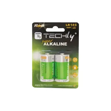 TECHLY 307049 Techly Baterie alkaliczne 1.5V C R14 2 sztuki