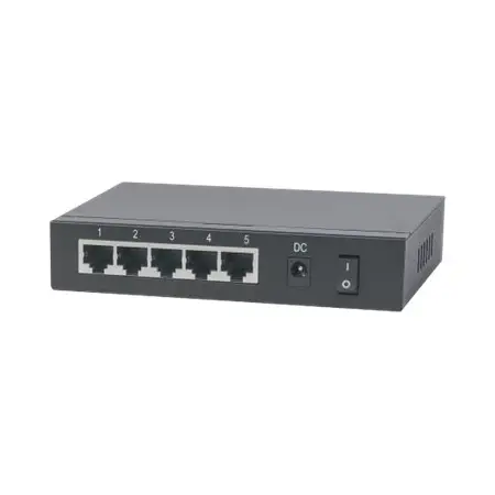 INTELLINET Switch Gigabit 5xPoE Passthrough zasilany PoE lub AC 68W