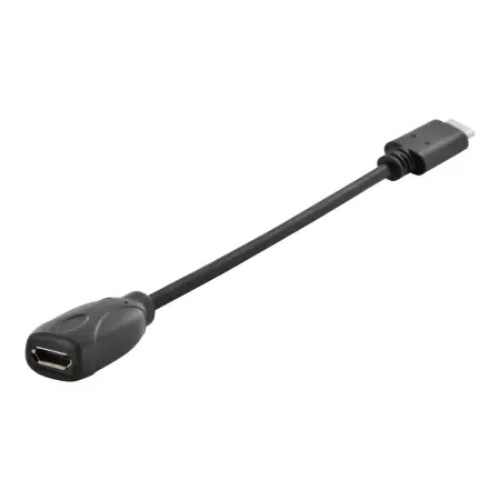 ASM AK-300316-001-S ASSMANN Kabel adapter USB2.0HighSpeed Typ USB C/mikroUSB B(5pin)M/Ż czarny 0,15m