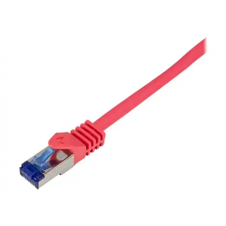 LOGILINK C6A014S Patchcord Ultraflex kat. 6A S/FTP czerwony 0.25m