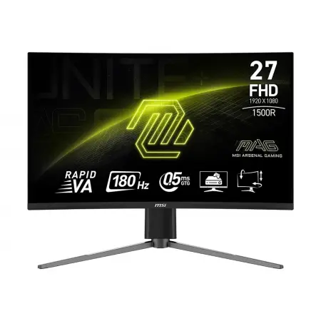 MSI MAG 27C6PF 27inch VA FHD Curved 1500R Rapid 180Hz 250cd/m2 0.5ms 2xHDMI2.0 DP Height