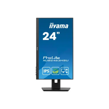 IIYAMA XUB2463HSU-B1 23.8inch ETE IPS EyeComfort/EyeSafe 2.0 FHD 100Hz 250cd/m2 3ms HDMI DP 2xUSB 3.2 Speakers 15cm Height Adj. (P)