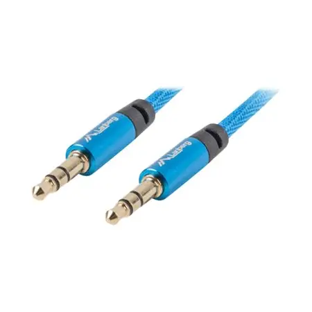 LANBERG CA-MJMJ-10CU-0010-BL Lanberg Premium kabel Audio Mini jack 3,5mm 3pin, 1m Niebieski