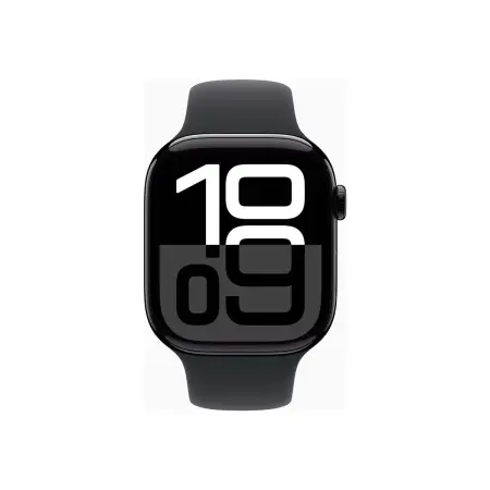 APPLE Watch Series 10 GPS + Cellular 46mm Jet Black Aluminium Case with Black Sport Band - M/L