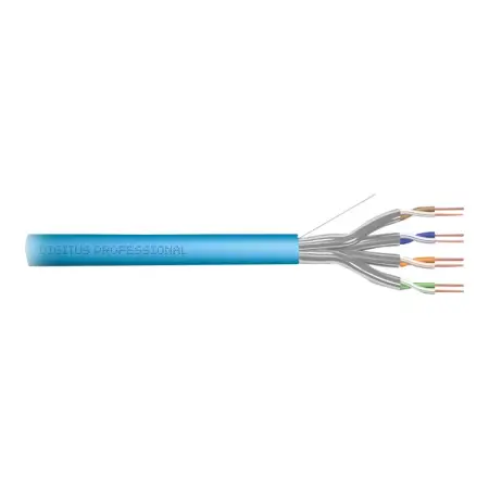 DIGITUS Installation cable cat.6A U/FTP Dca solid wire AWG 23/1 LSOH 50m blue foiled